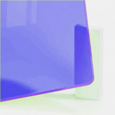 Plexiglas albastru fluorescent, transparent, grosime 3mm